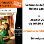 HELENE LANGLET EN SEANCE DE DEDICACES LE 28/08/2021